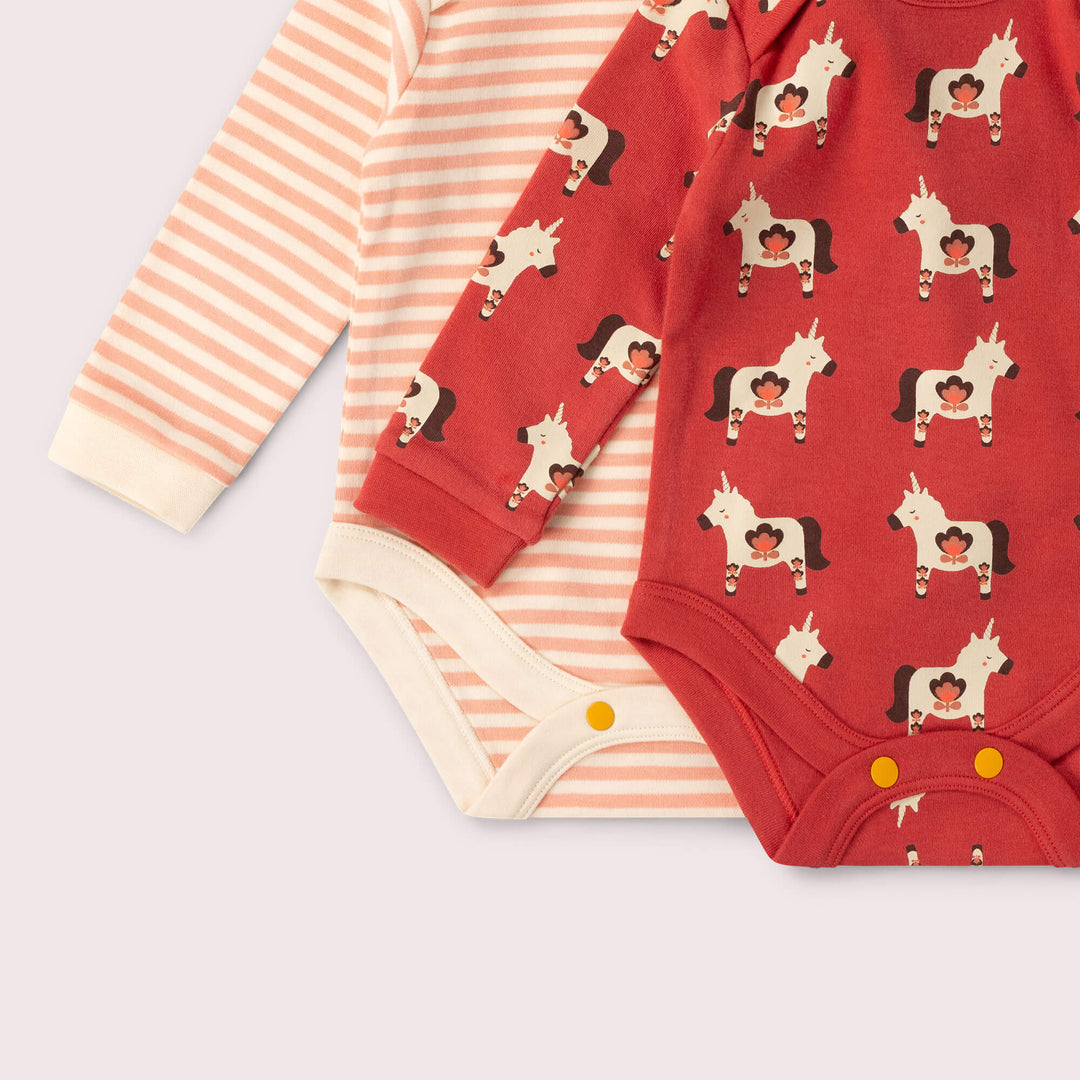 Little Unicorns Baby Bodysuit 2 Pack Purple / 18-24m