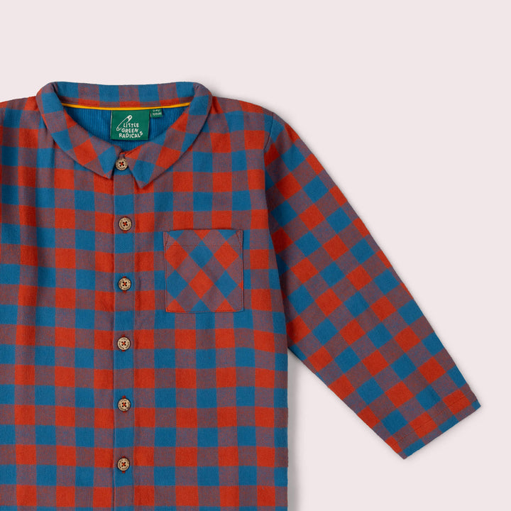 Burnt Ochre Check Long Sleeve Shirt Multi / 7-8y