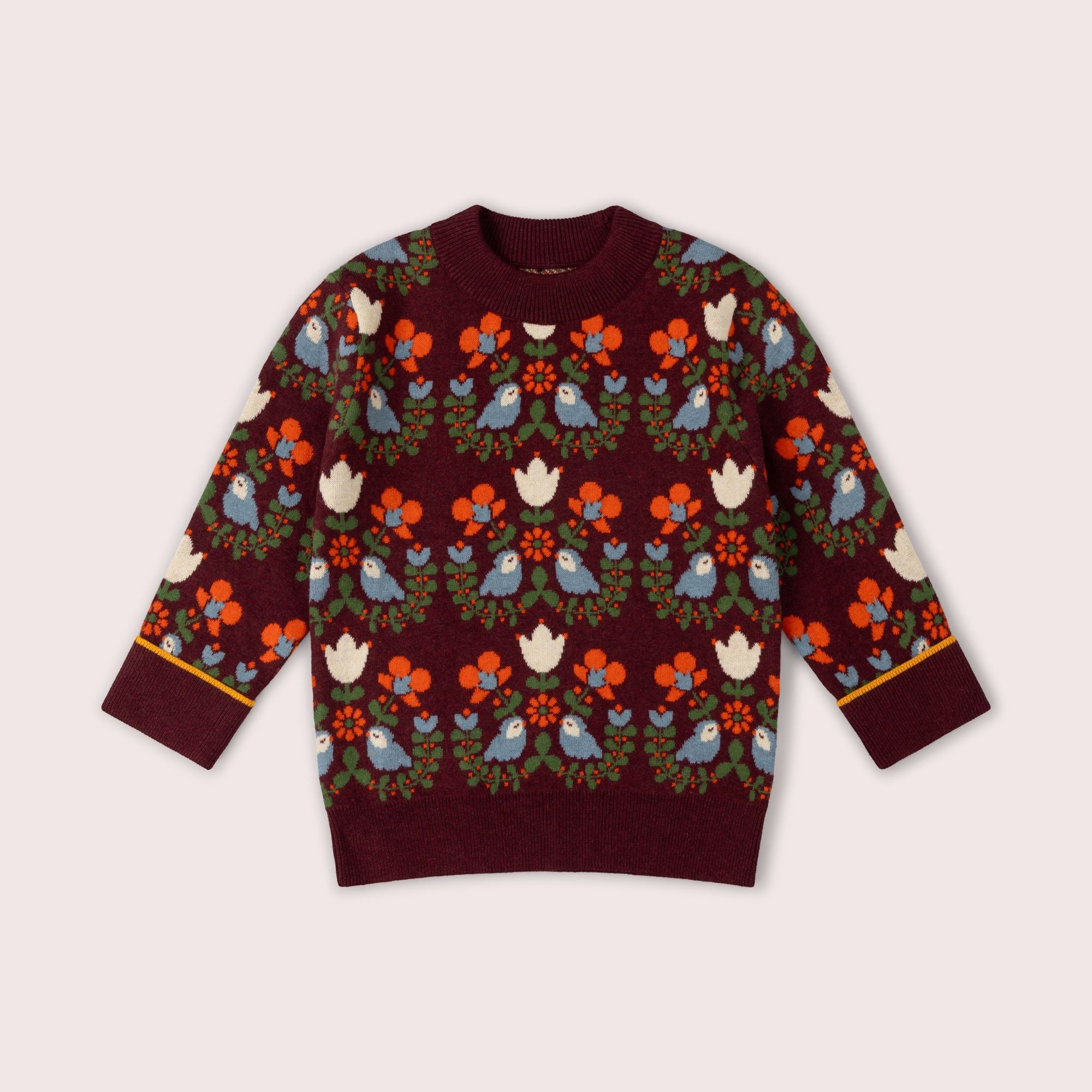 Folk Birds Knitted Jumper
