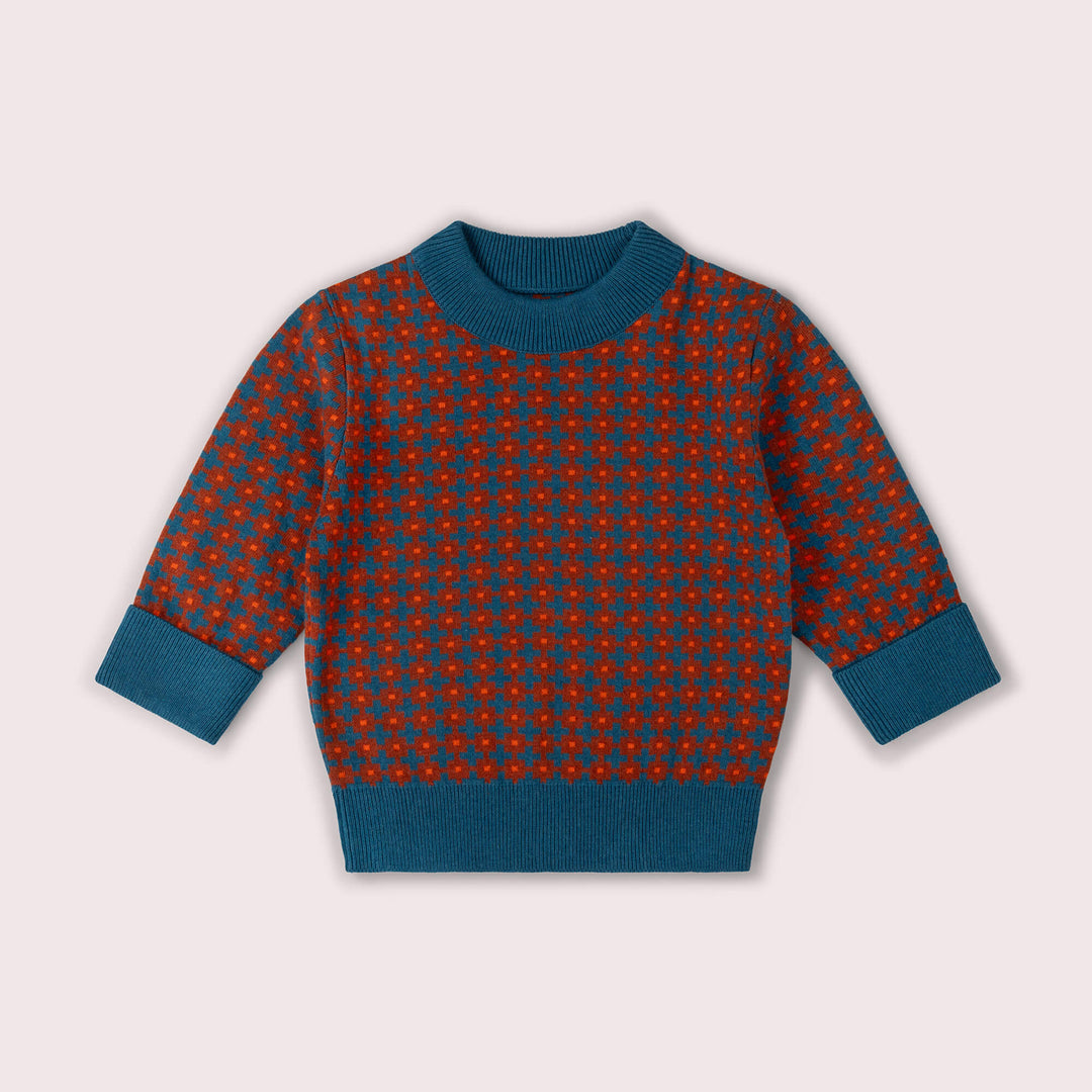 Ginger Squares Knitted Jumper Multi / 7-8y