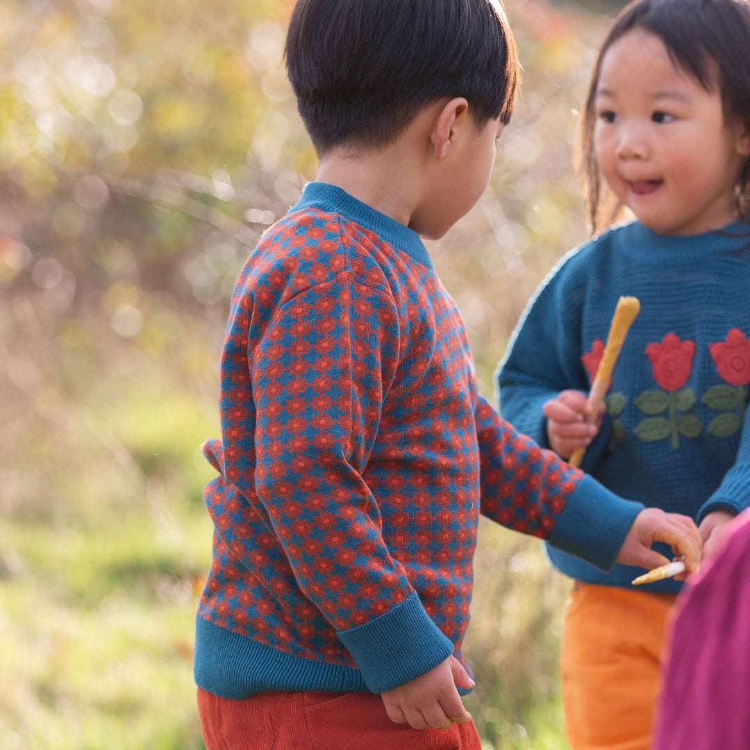 Ginger Squares Knitted Jumper Multi / 7-8y