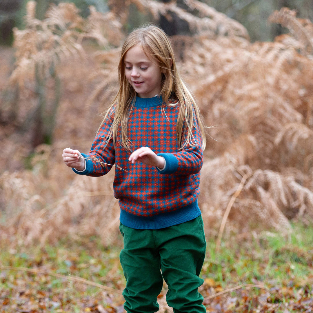 Ginger Squares Knitted Jumper Multi / 7-8y