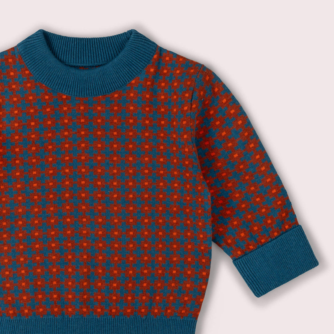 Ginger Squares Knitted Jumper Multi / 7-8y