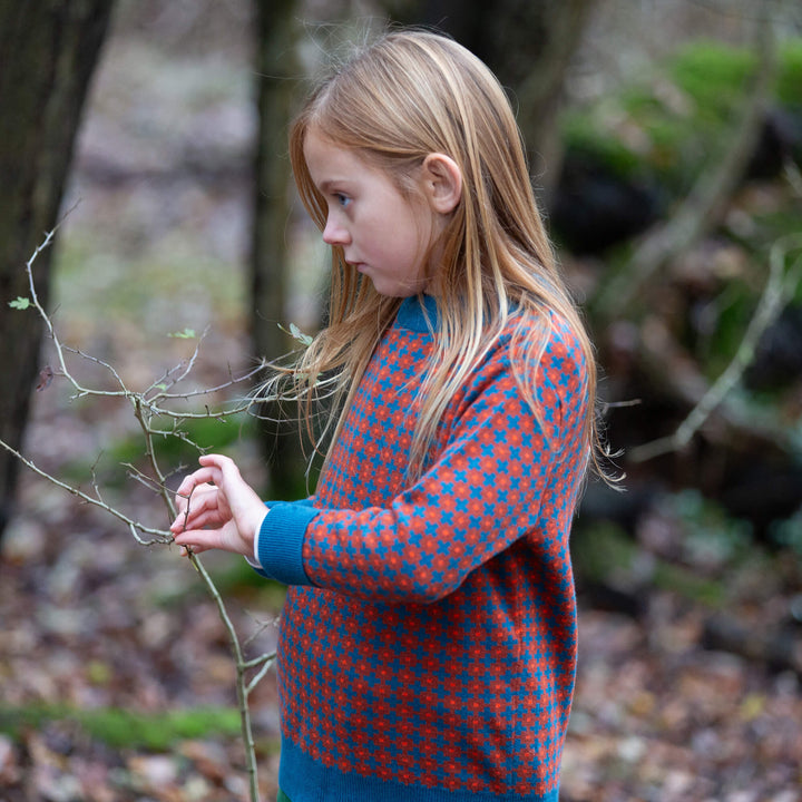 Ginger Squares Knitted Jumper Multi / 7-8y