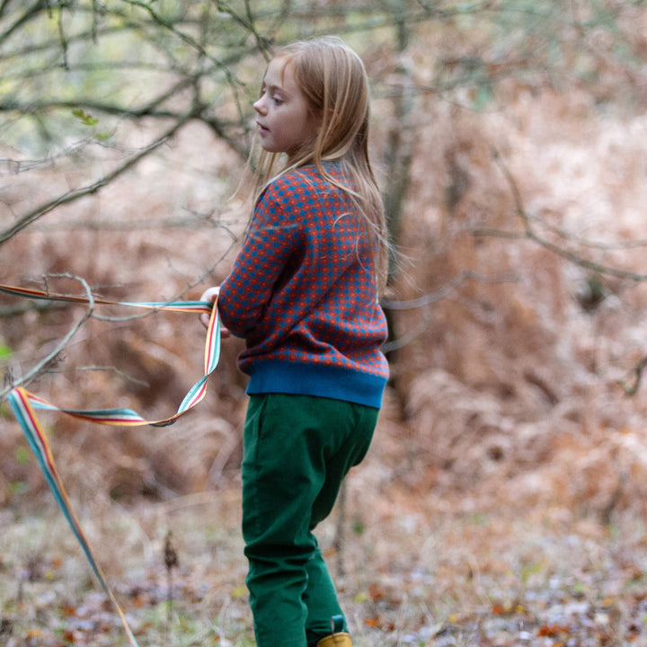 Ginger Squares Knitted Jumper Multi / 7-8y