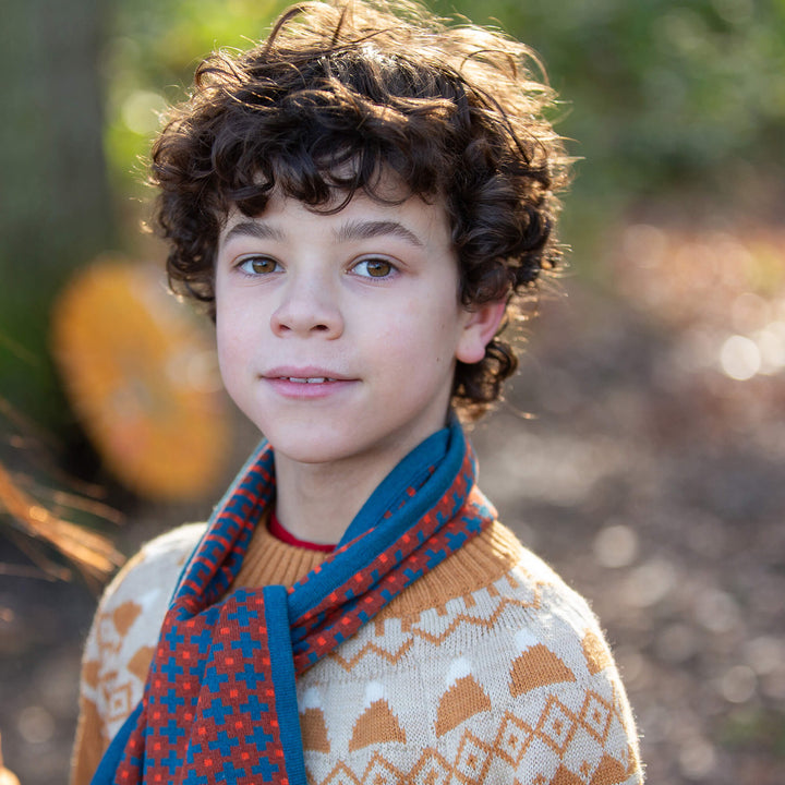 Mountain Fairisle Snuggly Woollen Jumper Gold / 7-8y