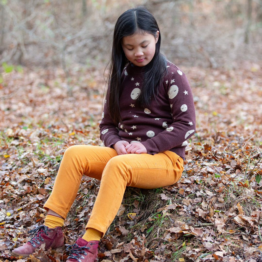 Moon Fairisle Snuggly Woollen Jumper Brown / 7-8y