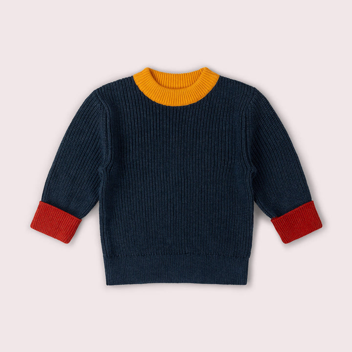 Midnight Snuggly Knitted Jumper Blue / 7-8y