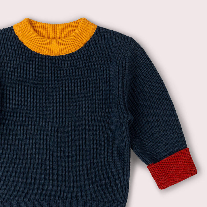 Midnight Snuggly Knitted Jumper Blue / 7-8y