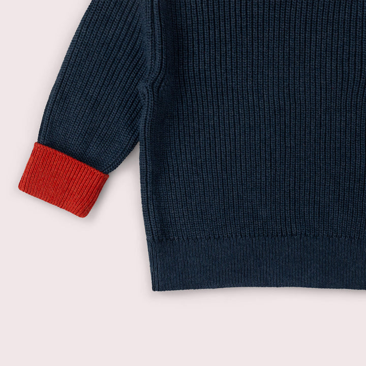 Midnight Snuggly Knitted Jumper Blue / 7-8y