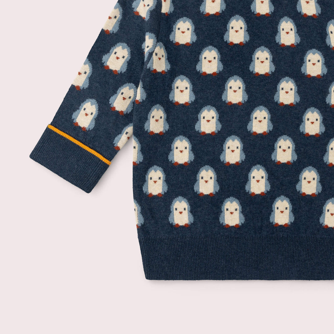 Blue Penguins Knitted Jumper Navy / 7-8y