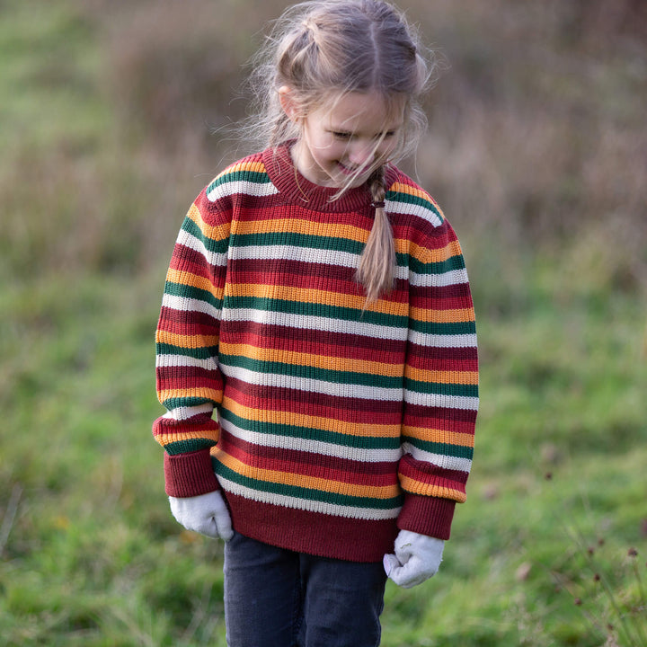 Hazel Rainbow Snuggly Knitted Jumper Multi / 7-8y