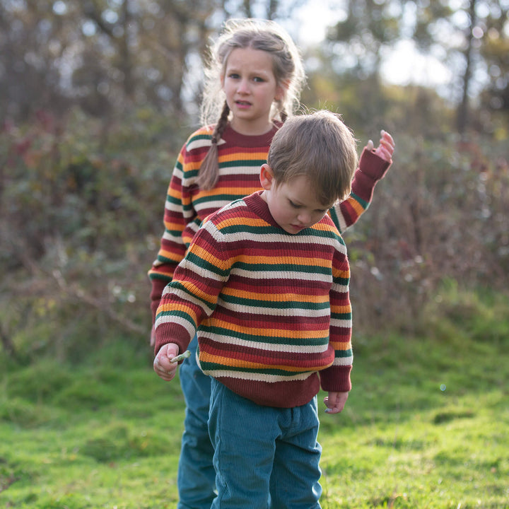 Hazel Rainbow Snuggly Knitted Jumper Multi / 7-8y