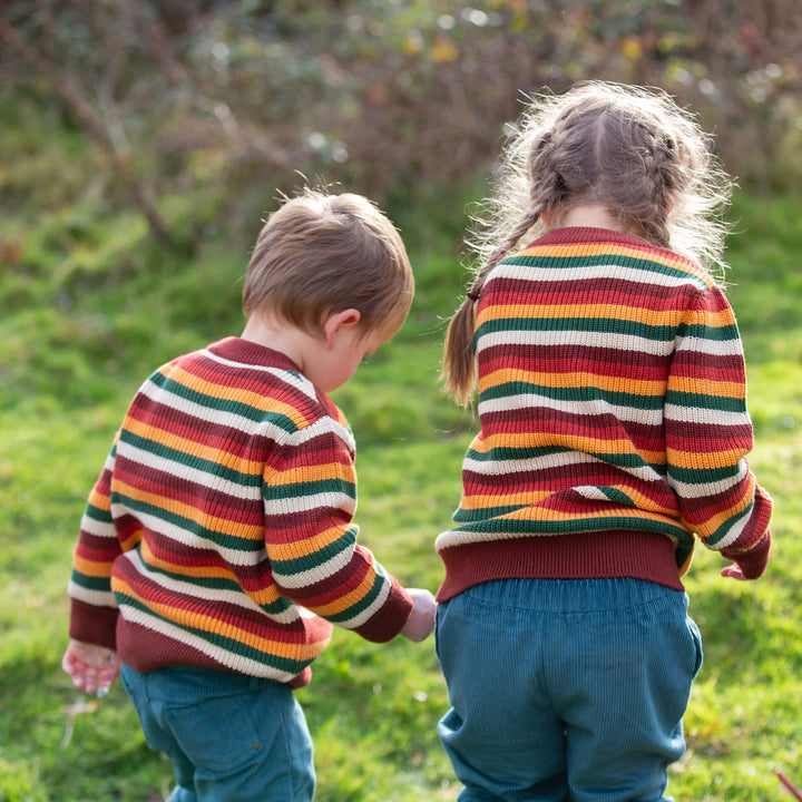 Hazel Rainbow Snuggly Knitted Jumper Multi / 7-8y