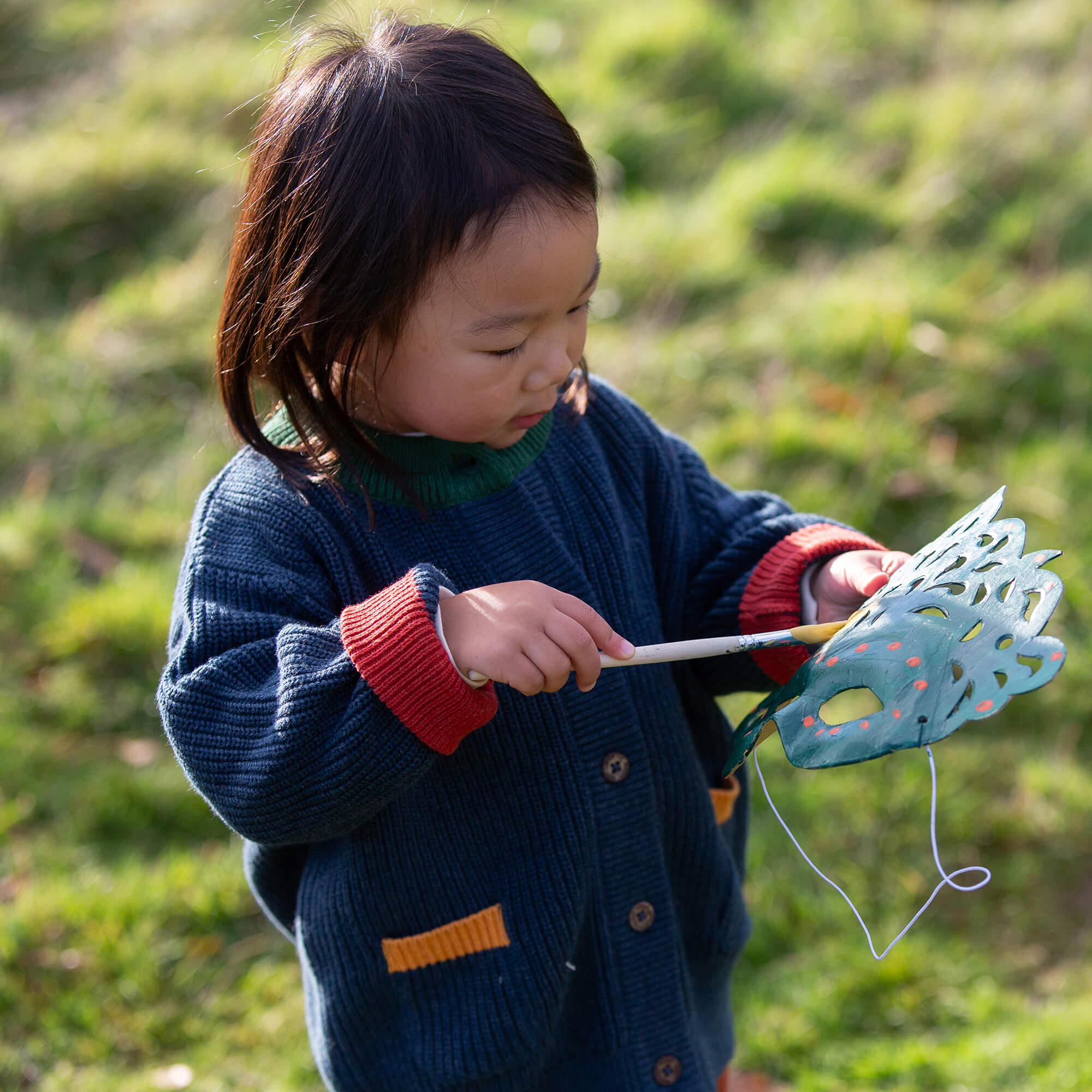 Midnight Snuggly Knitted Cardigan Blue / 7-8y