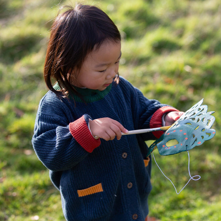 Midnight Snuggly Knitted Cardigan Blue / 7-8y