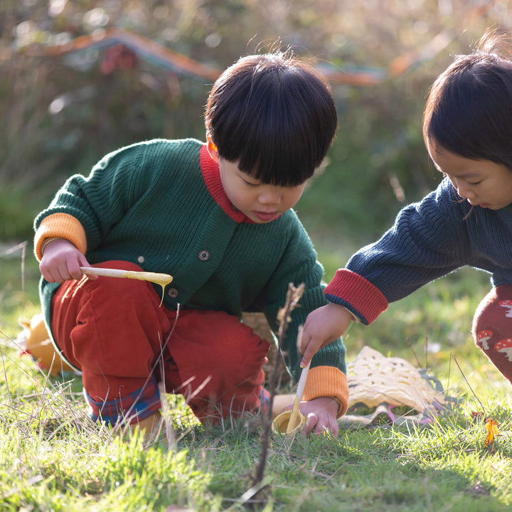 Olive Green Snuggly Knitted Cardigan Green / 7-8y
