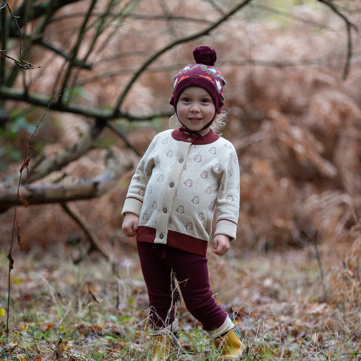 Snow Penguins Knitted Cardigan Cream / 7-8y