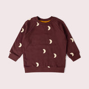 Waxing Moon Raglan Sweatshirt Brown / 7-8y