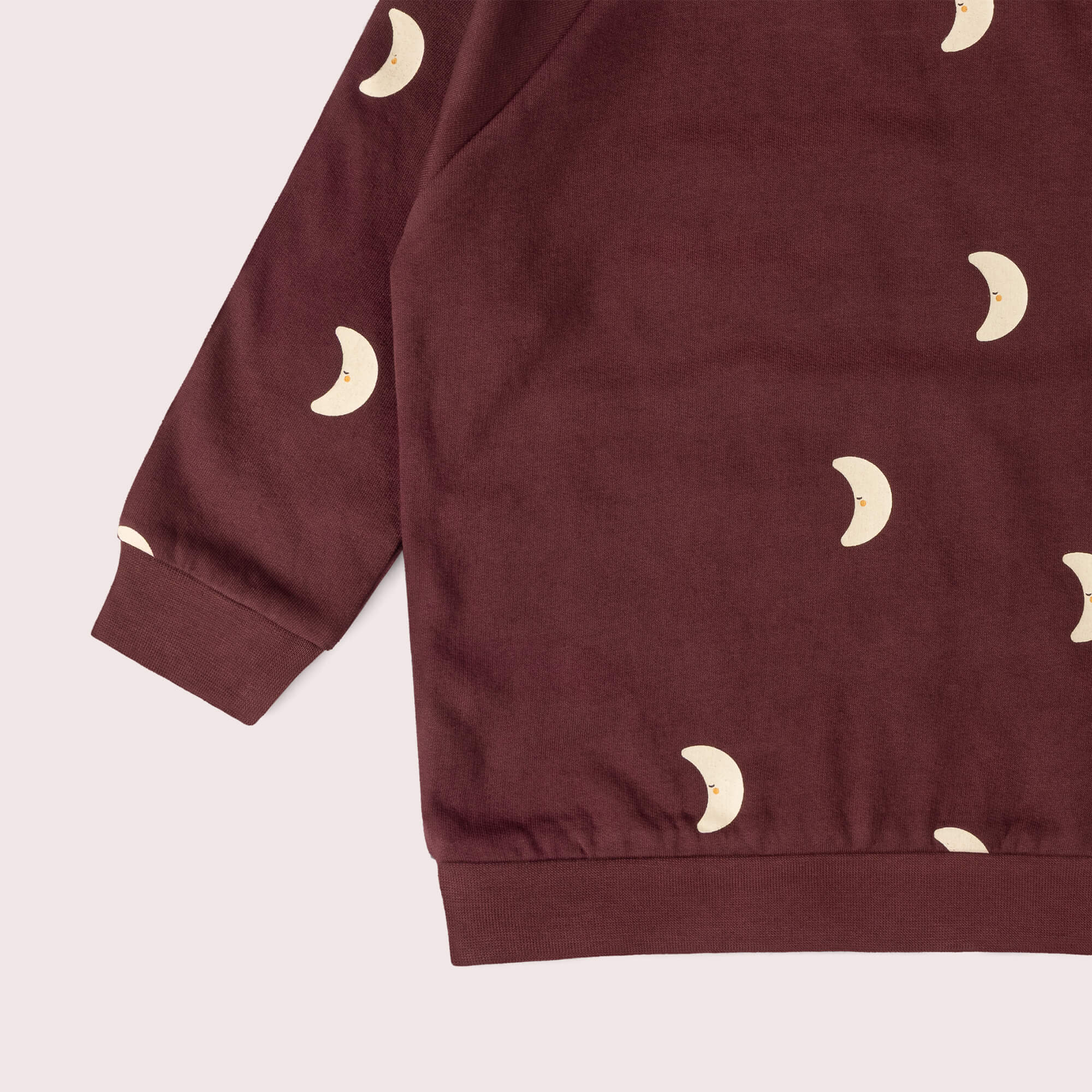 Waxing Moon Raglan Sweatshirt Brown / 7-8y