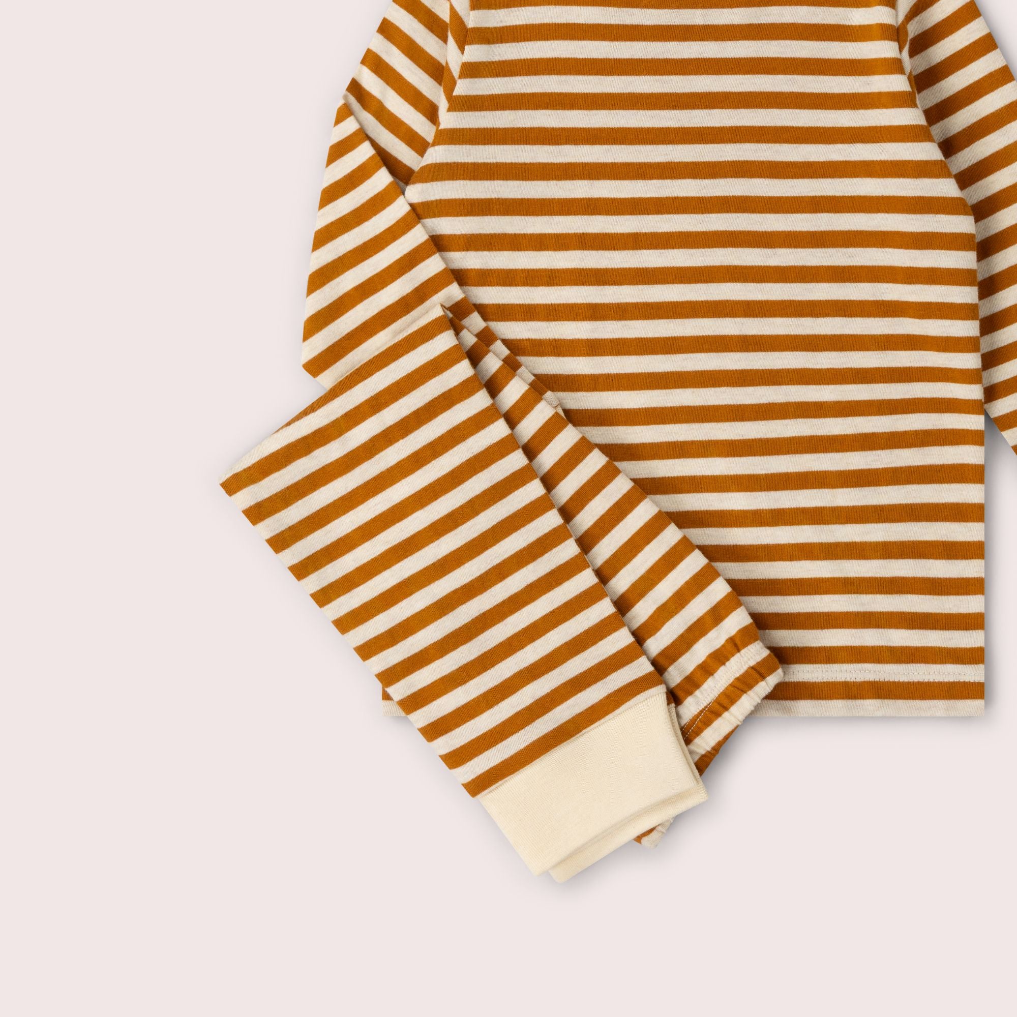 Apricot Striped Organic Pyjamas NOT AVAILABLE USA/CAN/AUS