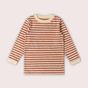 Burnt Ochre Striped Long Sleeve T-Shirt