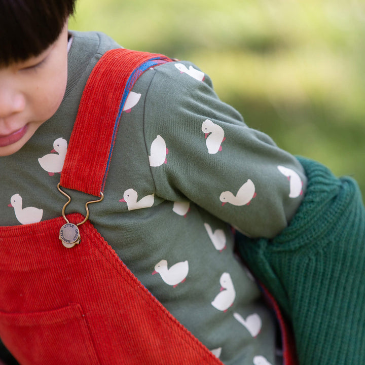 Olive Ducks Long Sleeve T-Shirt Green / 7-8y