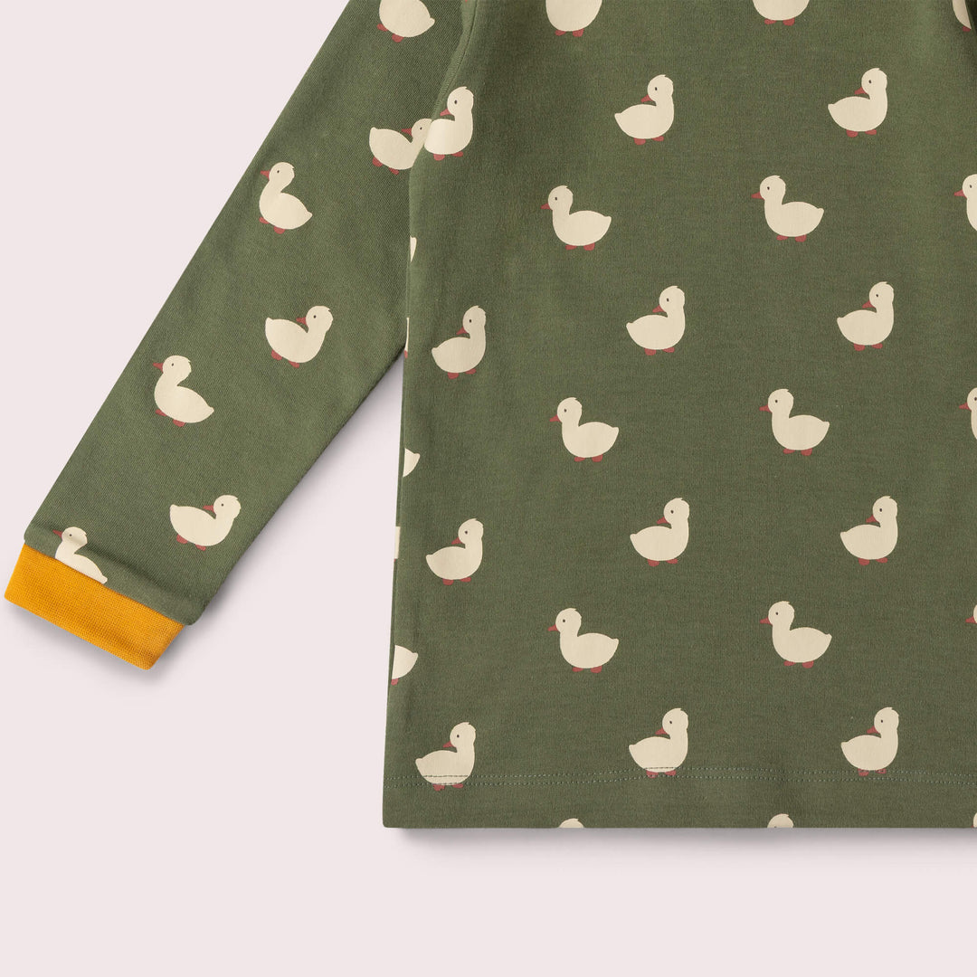 Olive Ducks Long Sleeve T-Shirt Green / 7-8y