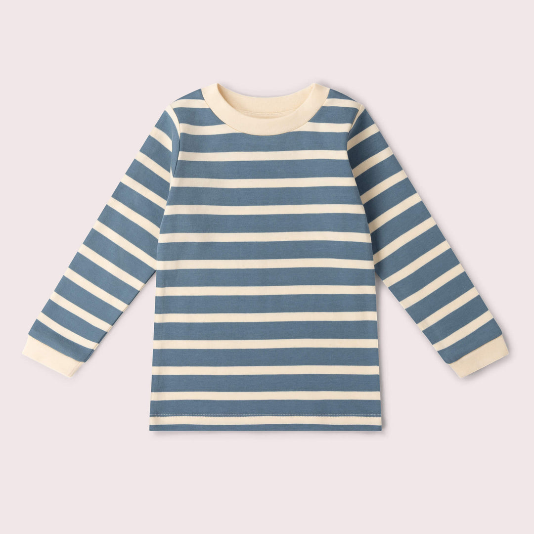 Soft Blue Striped Long Sleeve T-Shirt Blue / 7-8y