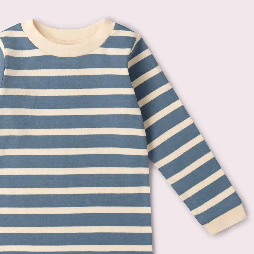 Soft Blue Striped Long Sleeve T-Shirt Blue / 7-8y