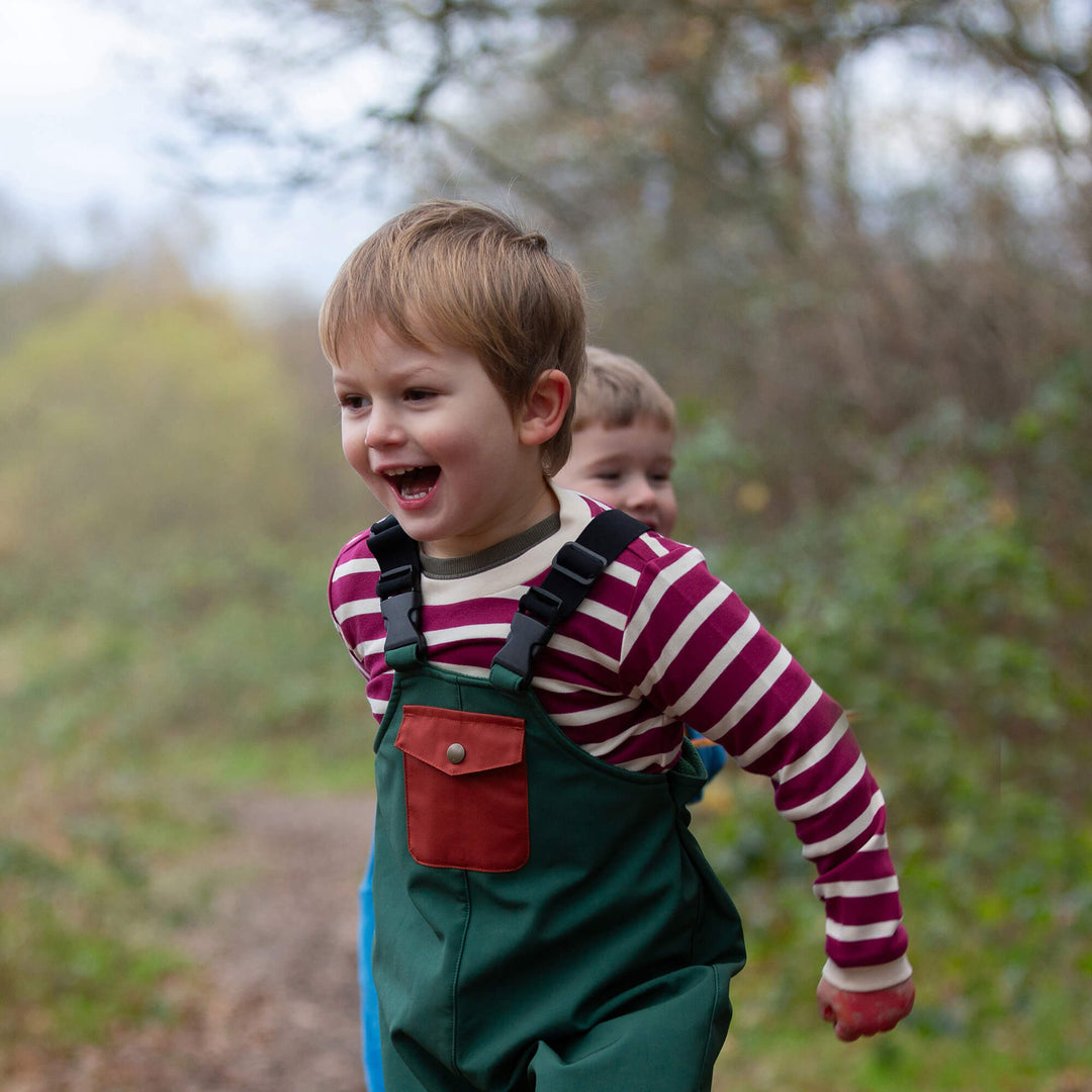 Berry Striped Long Sleeve T-Shirt Purple / 7-8y