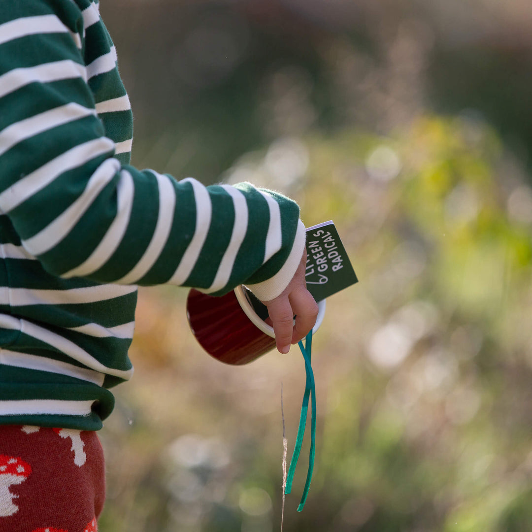 Olive Green Striped Long Sleeve T-Shirt Green / 7-8y