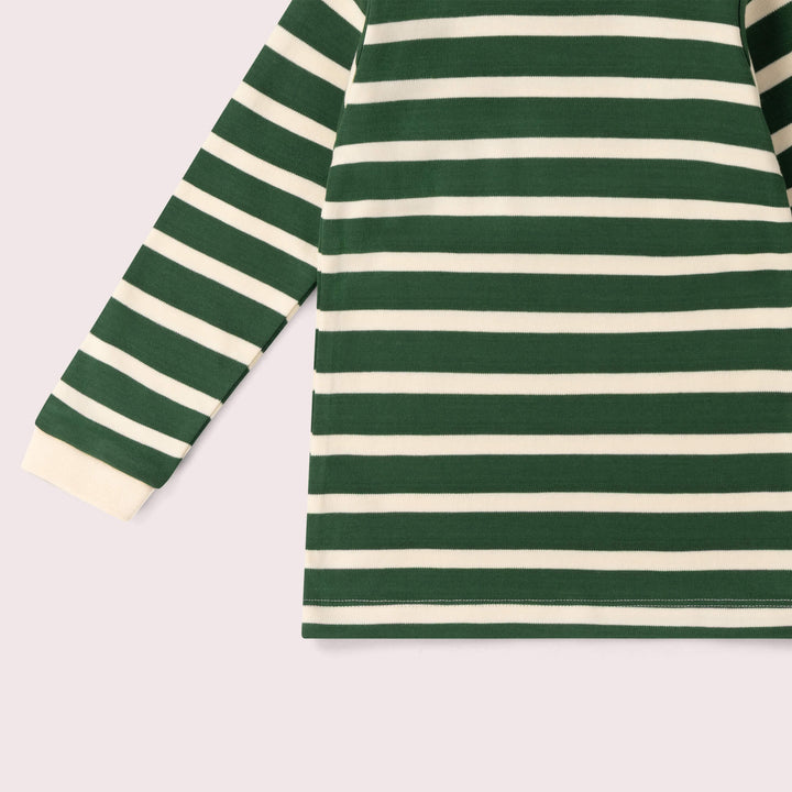 Olive Green Striped Long Sleeve T-Shirt Green / 7-8y