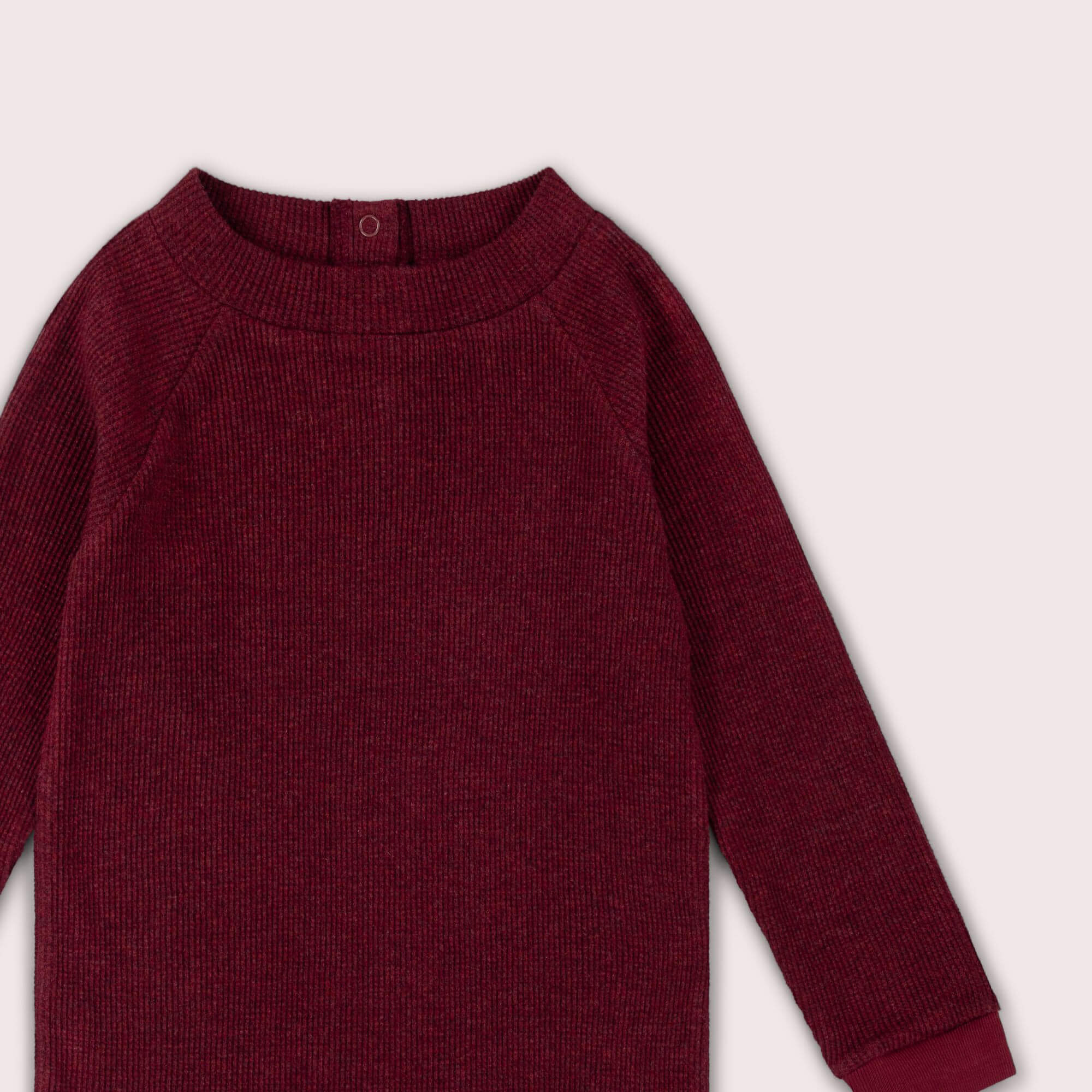 Rhubarb Waffle Long Sleeve Cosy Top