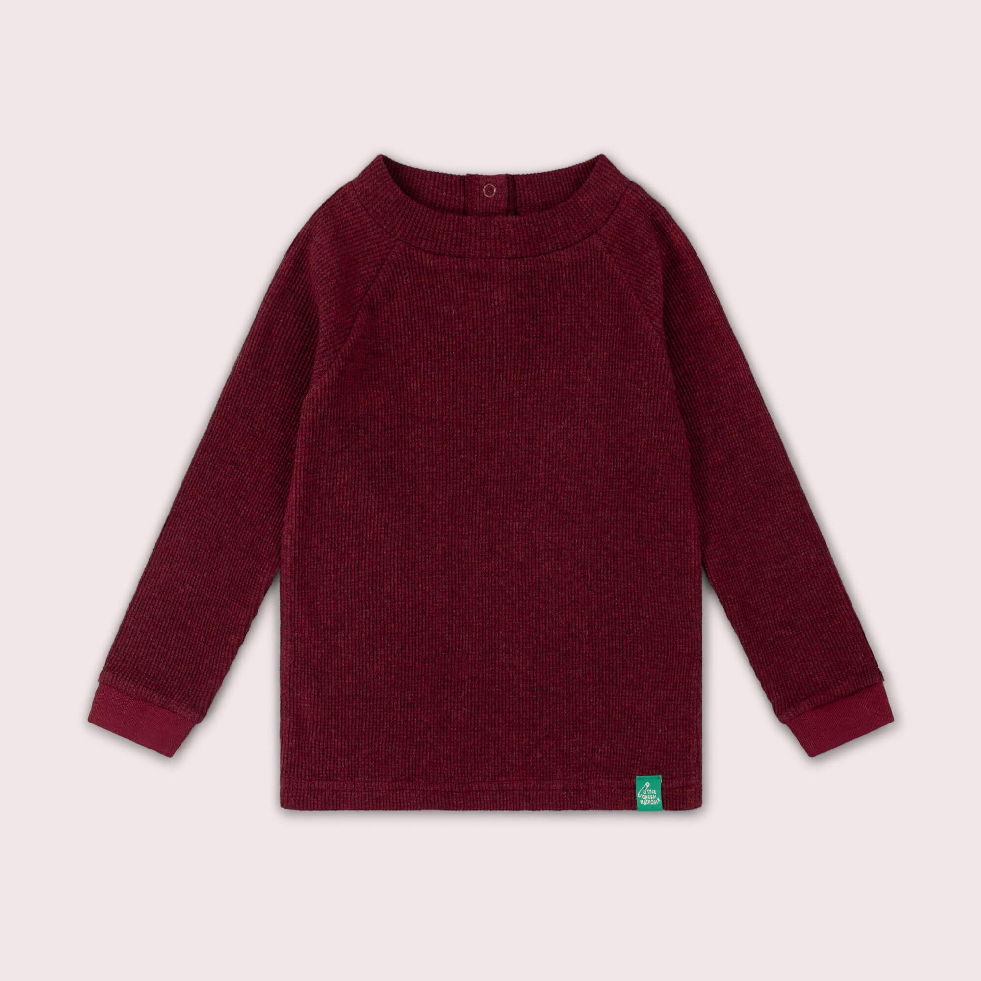 Rhubarb Waffle Long Sleeve Cosy Top