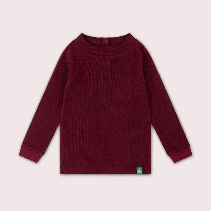 Rhubarb Waffle Long Sleeve Cosy Top