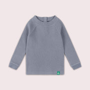 Corn Blue Waffle Long Sleeve Cosy Top