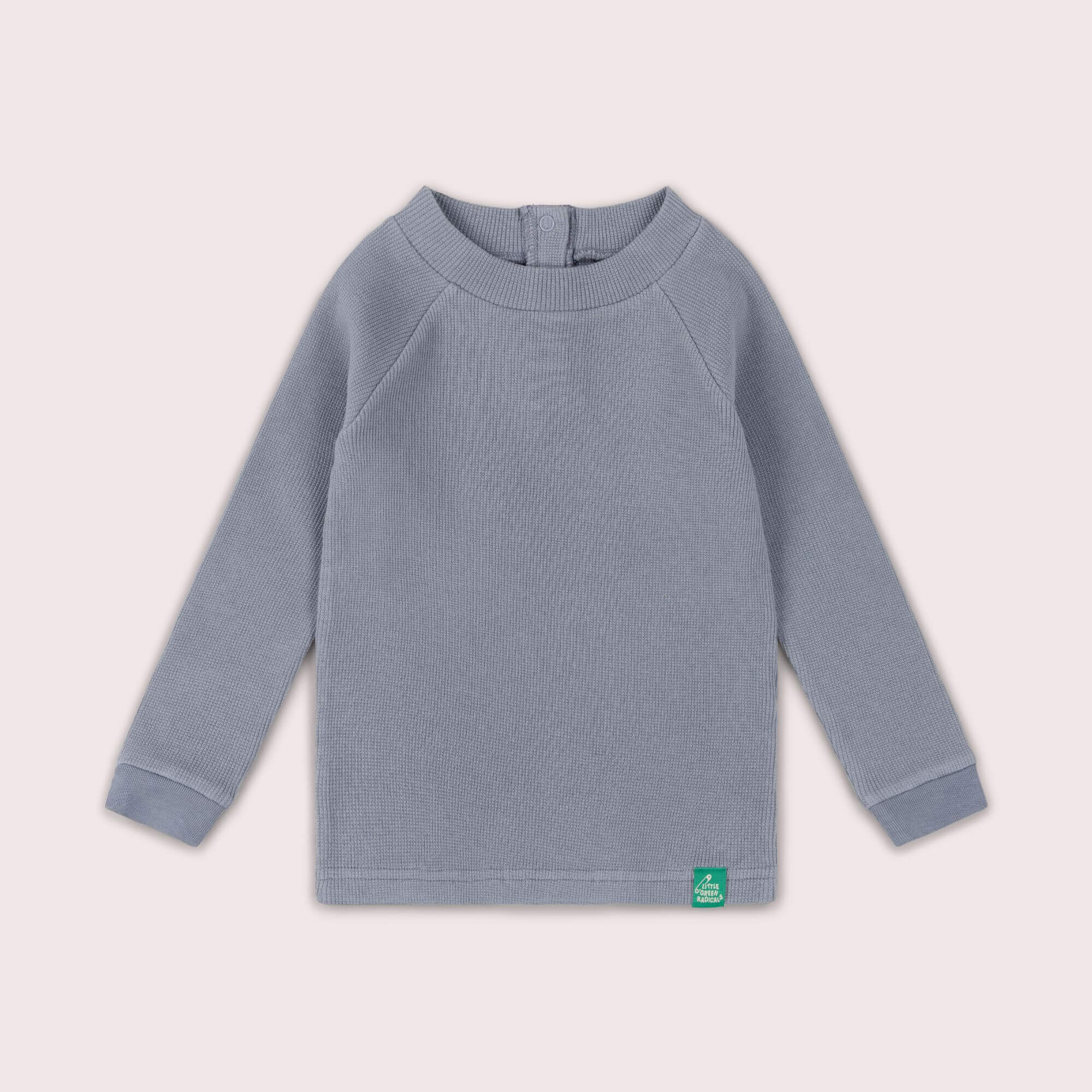 Corn Blue Waffle Long Sleeve Cosy Top