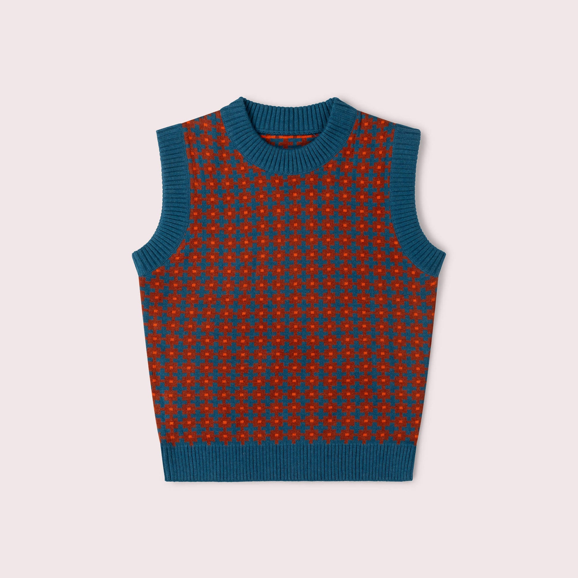 Ginger Squares Knitted Pullover Multi / 7-8y