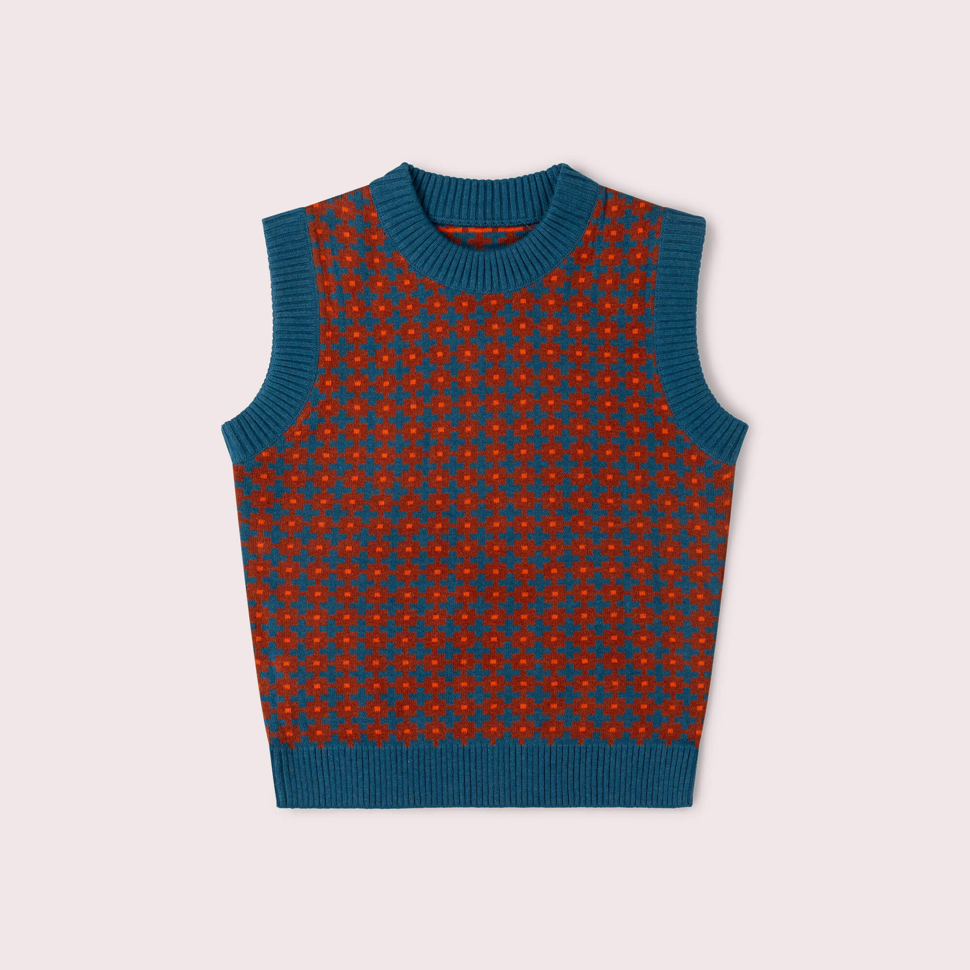Ginger Squares Knitted Pullover Multi / 7-8y