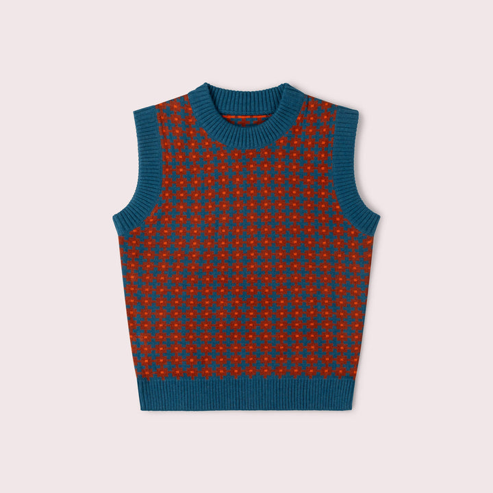 Ginger Squares Knitted Pullover Multi / 7-8y