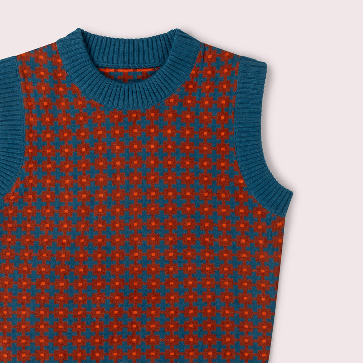 Ginger Squares Knitted Pullover Multi / 7-8y