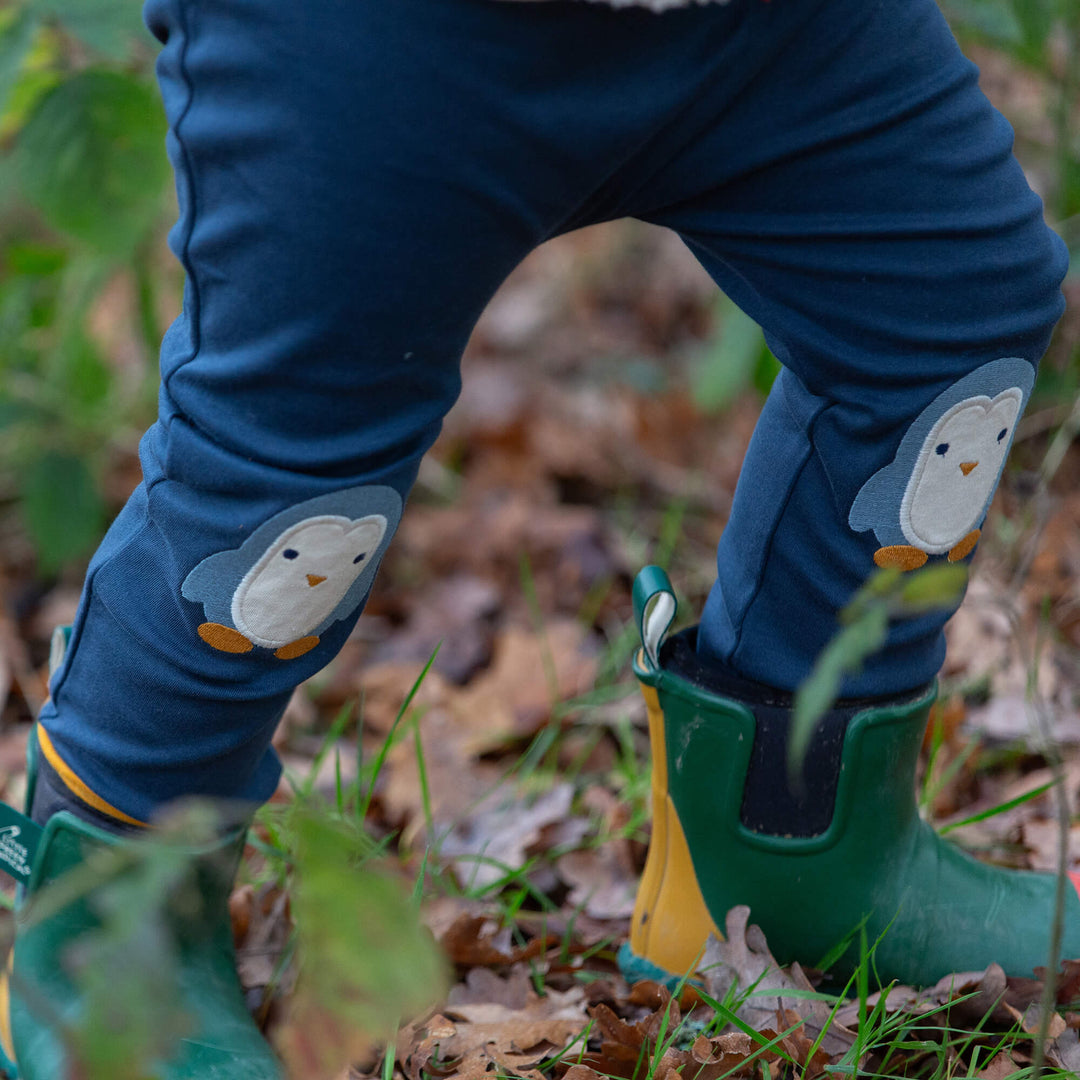 Blue Penguin Knee Patch Joggers Navy / 5-6y