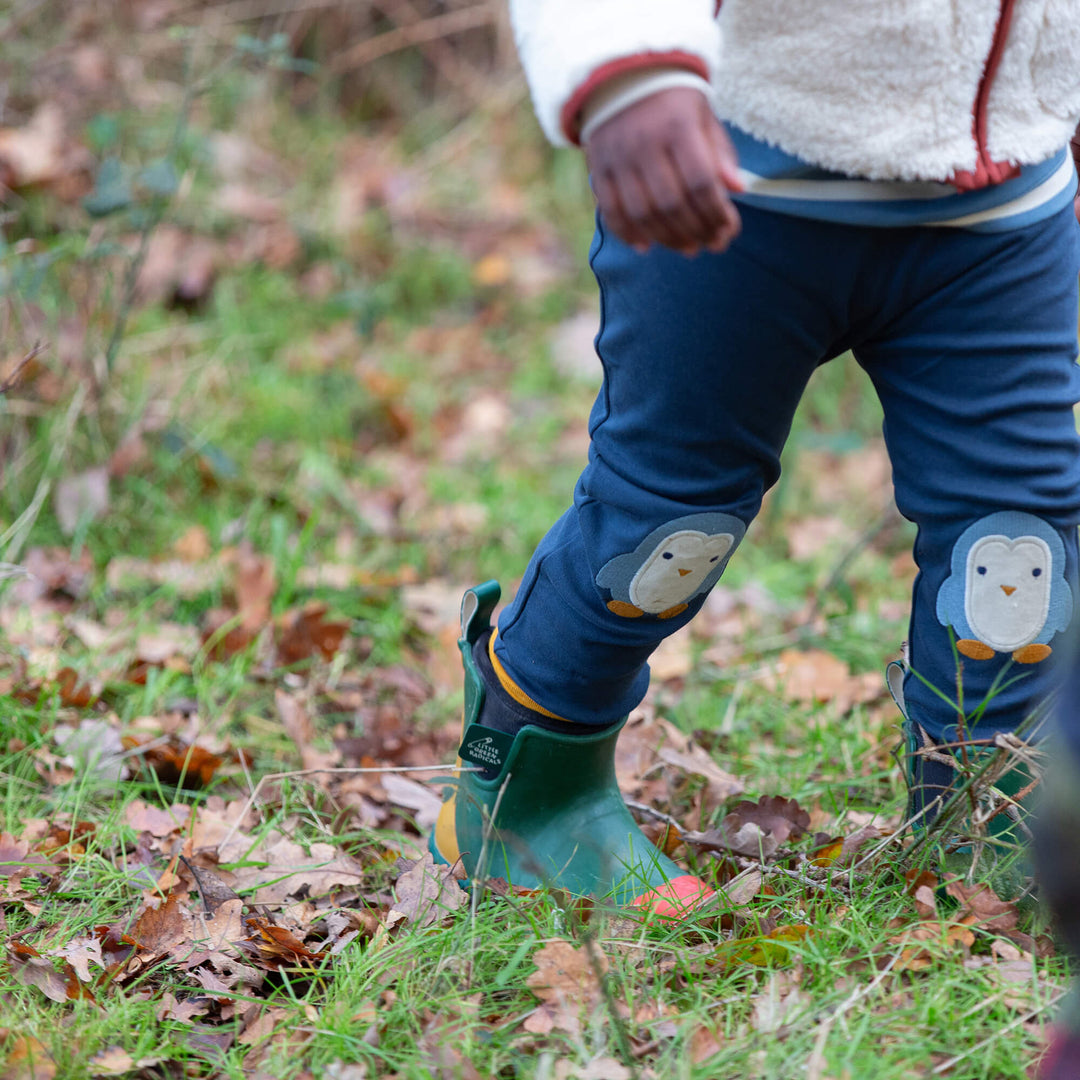 Blue Penguin Knee Patch Joggers Navy / 5-6y