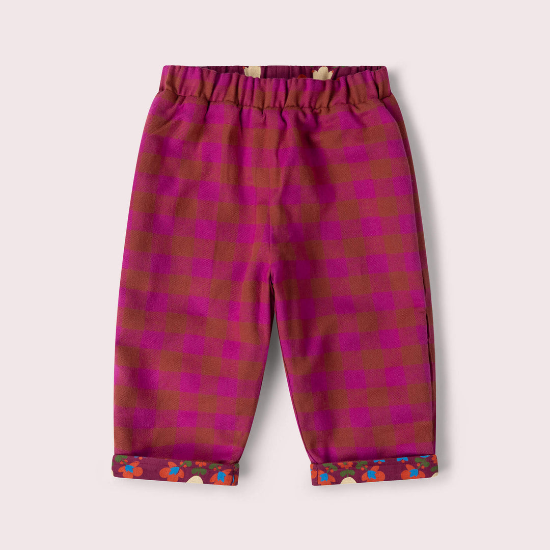 Folk Birds Reversible Pull On Trousers Purple / 7-8y