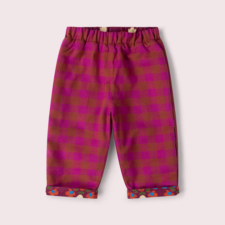 Folk Birds Reversible Pull On Trousers Purple / 7-8y