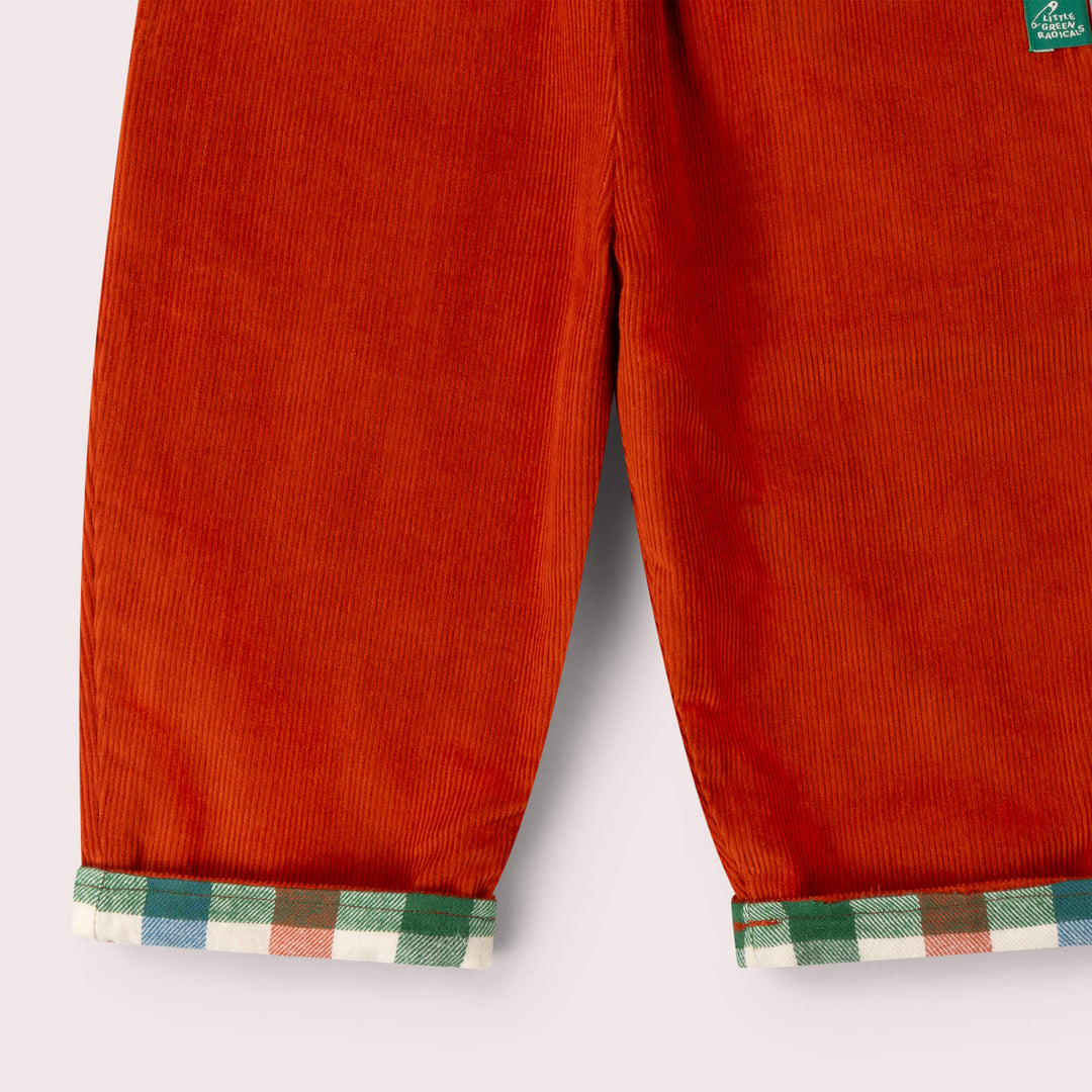 Golden Rainbow Check Reversible Pull On Trousers Red / 7-8y
