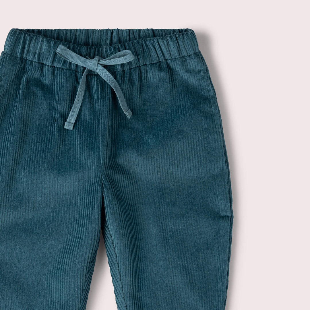 Calm Sea Corduroy Comfy Trousers Blue / 7-8y