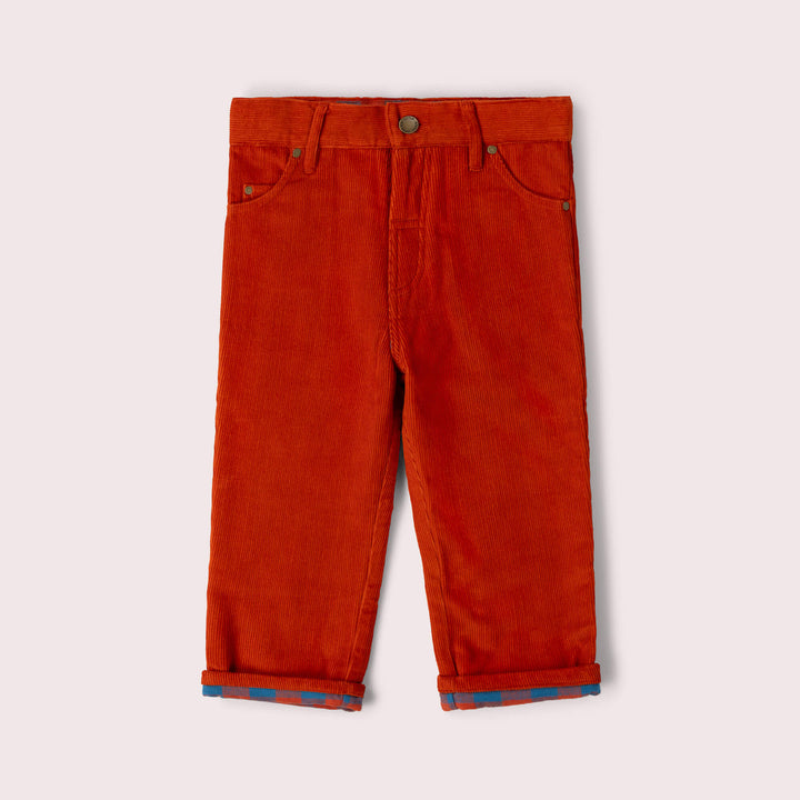 Burnt Ochre Corduroy Lined Adventure Jeans Red / 7-8y