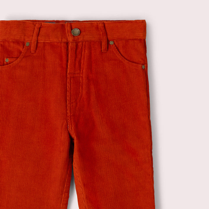 Burnt Ochre Corduroy Lined Adventure Jeans Red / 7-8y
